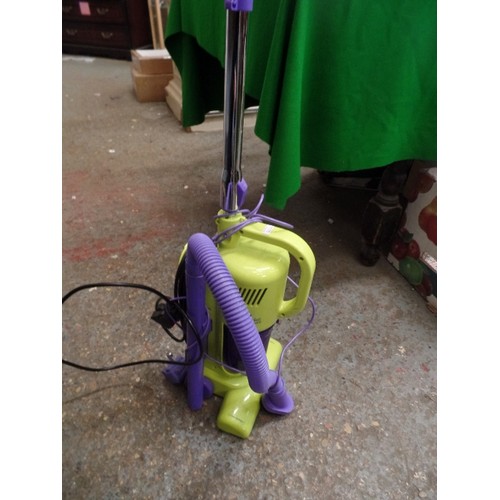 201 - MORPHY RICHARDS 'THE POD, BAGLESS VAC' LIME GREEN/PURPLE.