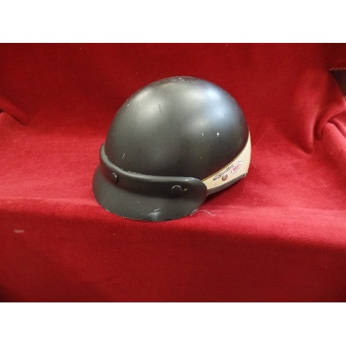 256 - VINTAGE RENTHAL [BELL HELMETS]OPEN FACE SCOOTER? HELMET.BLACK/CREAM.