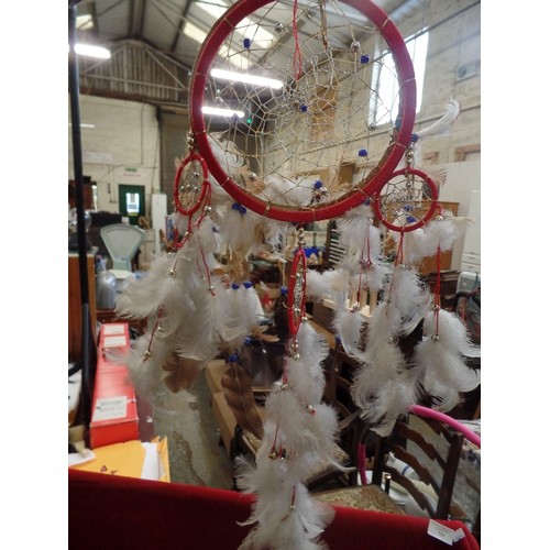 264 - LARGE DREAM CATCHER WITH FEATHERS.