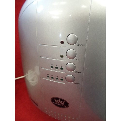 337 - PREM-I-AIR AIR PURIFIER. ANION & HEPA SYSTEM. SILVER.