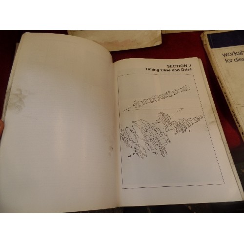 339 - PERKINS ENGINES 'WORKSHOP MANUAL FOR DIESEL ENGINES' X 5 VINTAGE..