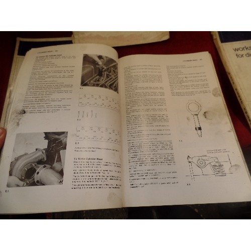 339 - PERKINS ENGINES 'WORKSHOP MANUAL FOR DIESEL ENGINES' X 5 VINTAGE..