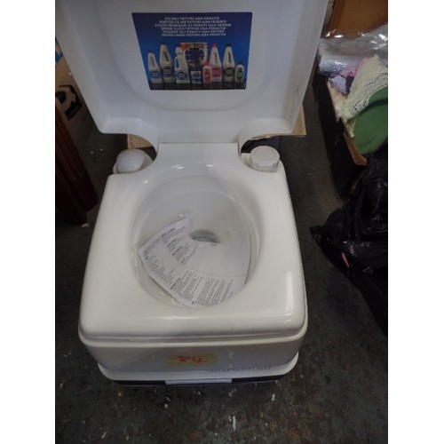 344 - THETFORD PORTA POTTI 335. PORTABLE LOO FOR CAMPING/CARAVANNING ETC. IN ORIGINAL BOX WITH INSTRUCTION... 