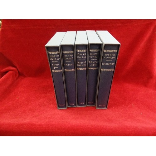 357 - SET OF JOSEPH CONRAD BOOKS. 5 HARDBACKS, INC 'LORD JIM' EACH IN BOX-SLEEVE.