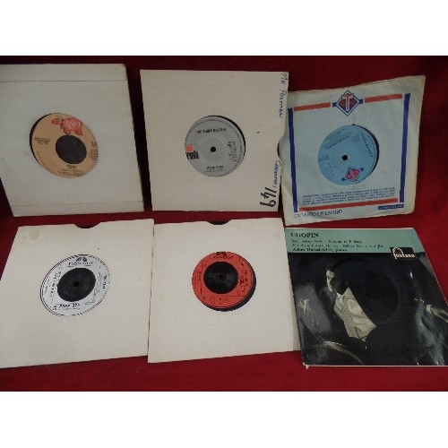 364 - ECLECTIC BOX OF VINTAGE '45' RECORDS. INC CLIVE DUNN'S 'GRANDAD' TINA CHARLE'S 'I LOVE TO LOVE'...BU... 