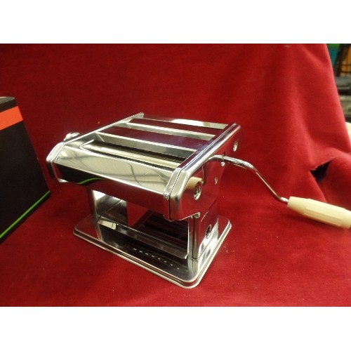 368 - CHROME PASTA MACHINE, BY FOOD LOVERS. BOXED. [LOOKS NEW COND]