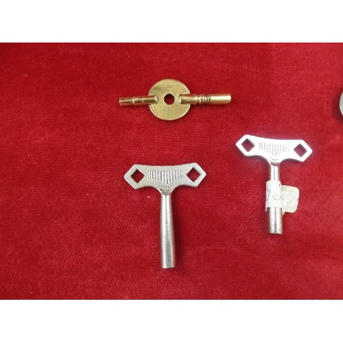 508 - COLLECTION OF 9 CLOCK KEYS, INC LONGCASE -  ALL SORTS OF SIZES