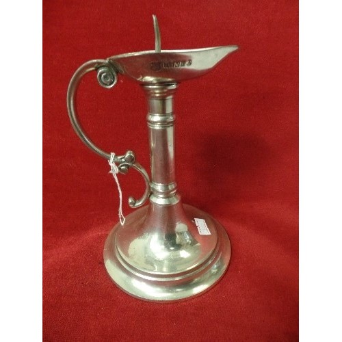 3 - VINTAGE PEWTER HANDCAST SPIKE CANDLESTICK