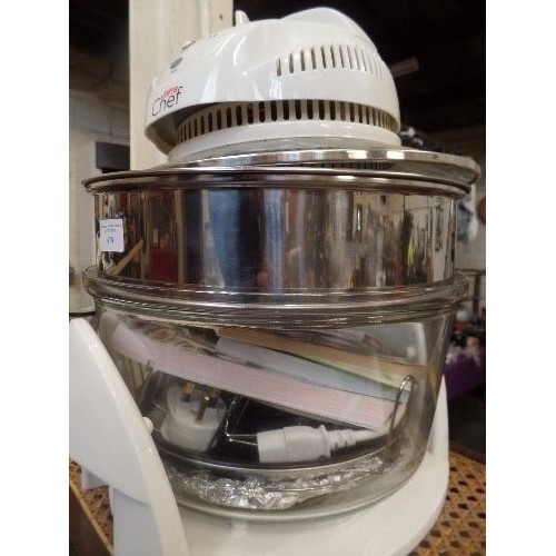 479 - INFRA-CHEF HALOGEN OVEN. WITH ATTACHMENTS, INSTRUCTIONS AND RECIPE BOOKS.