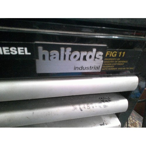 530 - LARGE HALFORDS INDUSTRIAL 12 DRAWER CHEST ON WHEELS.