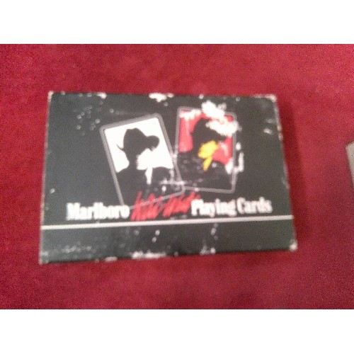 554 - MARLBORO WILD-WEST PLAYING CARDS. AND CONGRESS CEL-U-TONE FINISH PLAYING CARDS.