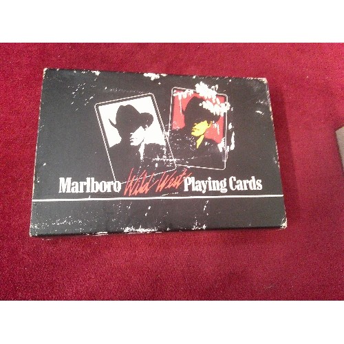 554 - MARLBORO WILD-WEST PLAYING CARDS. AND CONGRESS CEL-U-TONE FINISH PLAYING CARDS.