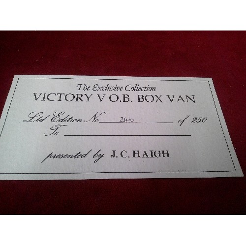 555 - CORGI 'THE EXCUSIVE COLLECTION' VICTORY V. O.B. BOX VAN. LIMITED EDITION 246 OUT OF 250, WITH BOX AN... 