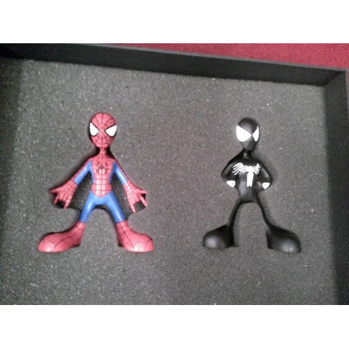 566 - MARVEL 'THE AMAZING SPIDER MAN' 4 X Q-TYPE FIGURES, LIMITED EDITION 103 OF 500. ORIGINAL BOX WITH AU... 