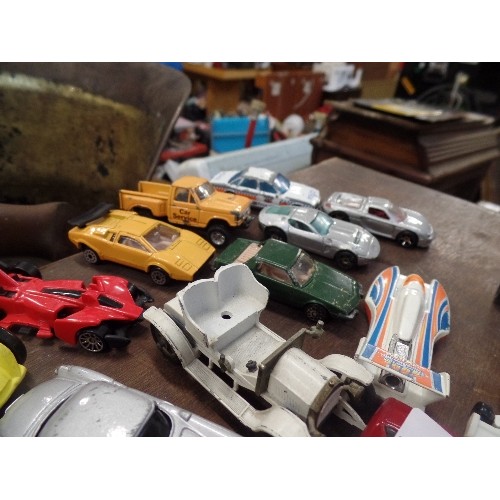 570 - OVER 70 DIE-CAST VEHICLES. CORGI, HOT-WHEELS, CORGO AND MORE.