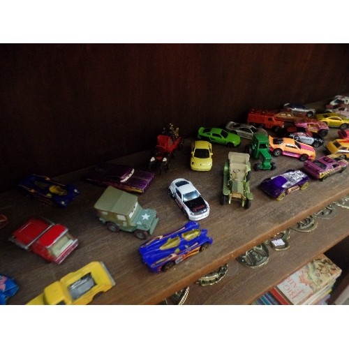 570 - OVER 70 DIE-CAST VEHICLES. CORGI, HOT-WHEELS, CORGO AND MORE.