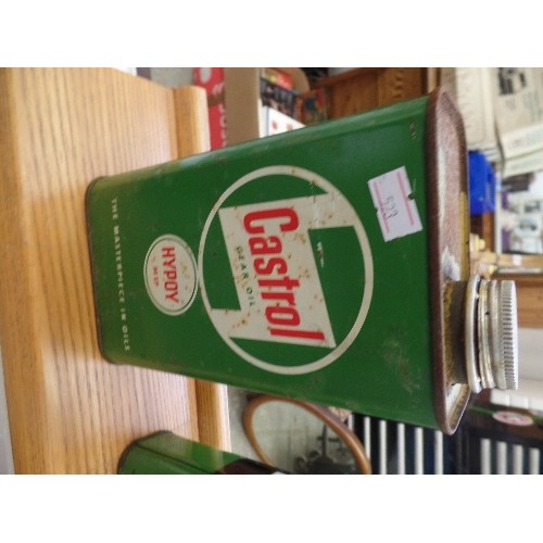 440A - VINTAGE CASTROL OIL TIN AND CASTROL GIRLING DAMPER OIL