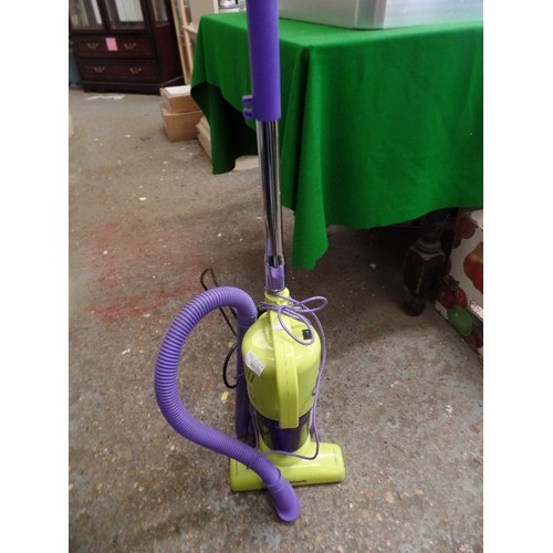 139 - MORPHY RICHARDS 'THE POD, BAGLESS VAC' LIME GREEN/PURPLE.