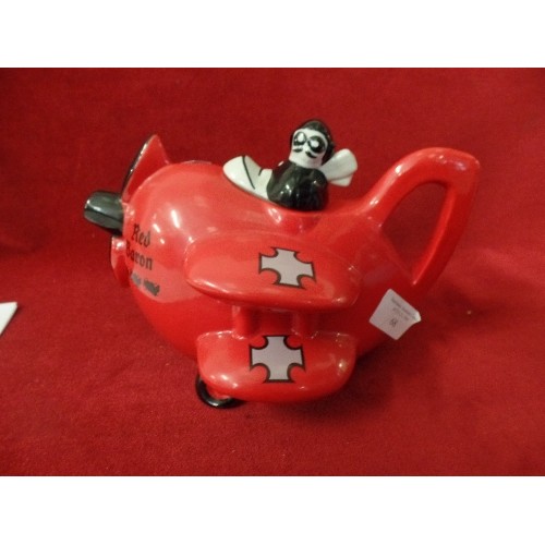 68 - CARLTONWARE RED BARON NOVELTY TEAPOT.