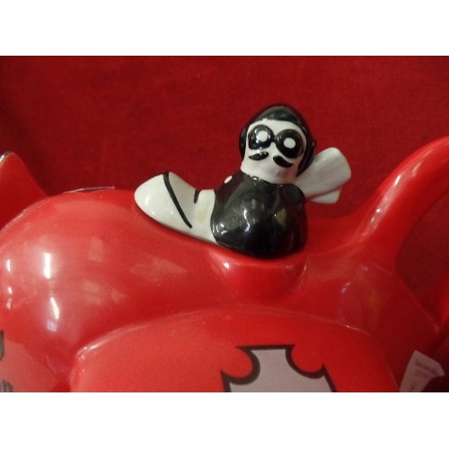 68 - CARLTONWARE RED BARON NOVELTY TEAPOT.