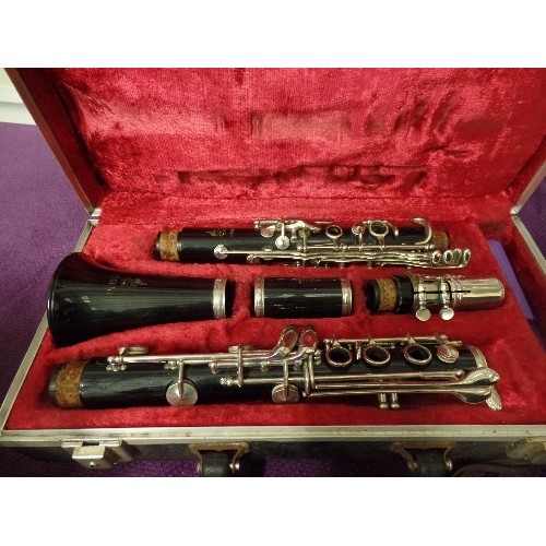 83 - VINTAGE REGENT CLARINET, IN ORIGINAL VELVET-LINED CASE.