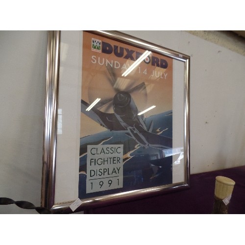 106 - DUXFORD 'CLASSIC FIGHTER DISPLAY' AIR-SHOW POSTER. FRAMED/GLAZED. 1991.