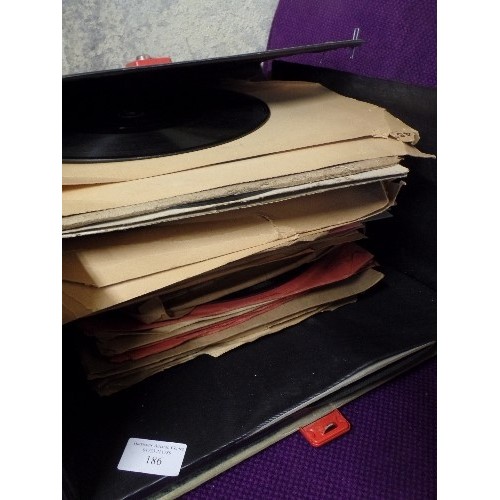 186 - VINTAGE 78 RPM RECORDS, CONTAINED IN A CASE. HIS MASTERS VOICE, IMPERIAL ETC, ORIGINAL SLEEVES.