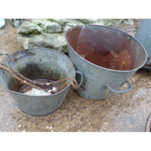 569 - 2 GALVANIZED BUCKETS