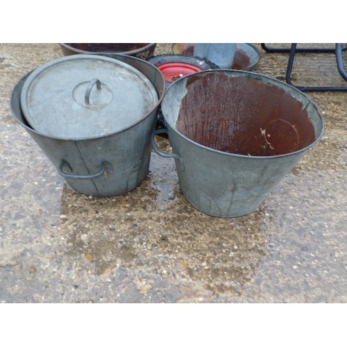 572 - 2 GALVANIZED BUCKETS