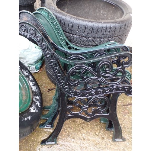 584 - 2 SETS OF CAST IRON BENCH ENDS