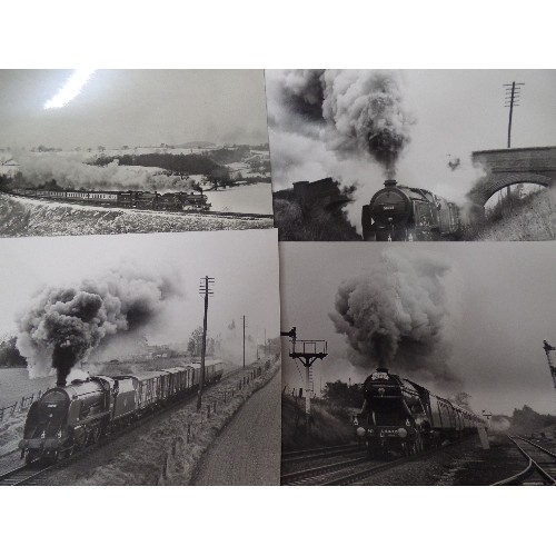 61 - BOX OF 85 LARGE 10X8 PRESS QUALITY ORIGINAL PHOTOGRAPHS OF STEAM ENGINES