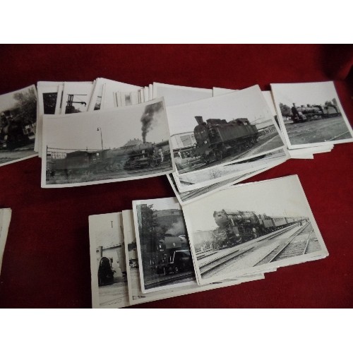 63 - OVER 130 RAILWAY PHOTOGRAPHS OF FOREIGN STEAM TRAINS FROM FRANCE, GERMANY, TURKEY, SOUTH AFRICA, CZE... 