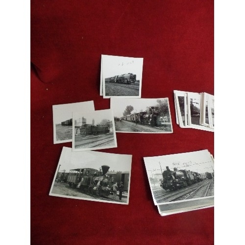 63 - OVER 130 RAILWAY PHOTOGRAPHS OF FOREIGN STEAM TRAINS FROM FRANCE, GERMANY, TURKEY, SOUTH AFRICA, CZE... 