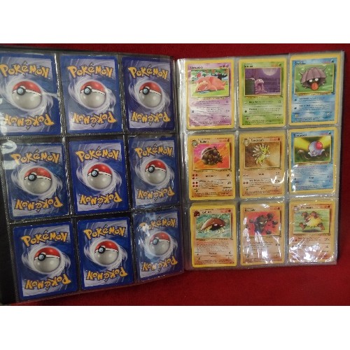 72 - ALBUM OF POKEMON CARDS. 10 PAGES, 9 CARDS PER PAGE. WOTC BASE SET, JUNGLE, DIAMOND AND PEARL REVERSE... 