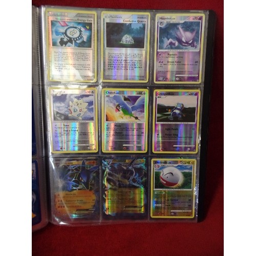 72 - ALBUM OF POKEMON CARDS. 10 PAGES, 9 CARDS PER PAGE. WOTC BASE SET, JUNGLE, DIAMOND AND PEARL REVERSE... 