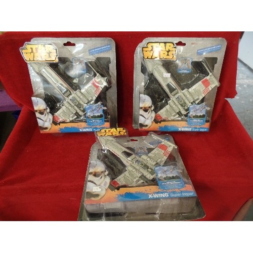 75 - 3 X STAR-WARS X-WING SUPER LOOPERS. IN ORIGINAL BOXES.