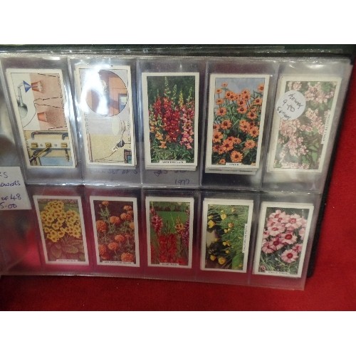 85 - VINTAGE CIGARETTE CARD SETS WITHIN 2 ALBUMS. INC JOHN PLAYERMINIATURES, WILL'S HOUSEHOLD HINTS, GALL... 