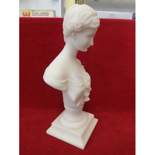 108 - 'ALABASTER' BUST/SCULPTURE OF WOMAN.