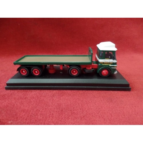 122 - 4 X EDDIE STOBART COLLECTABLE VEHICLES. ORIGINAL BOXES AND CERTS OF AUTH. INC ERF LV PLATFORM TRAILE... 