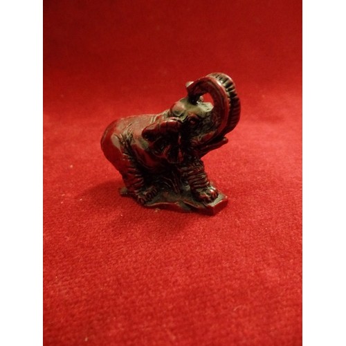 163 - COLLECTION OF MINIATURE CHINESE ELEPHANTS.