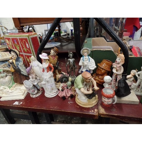 238 - COLLECTION OF CERAMIC FIGURINES. APPROX 15 ITEMS. MIXED STYLES AND AGES.