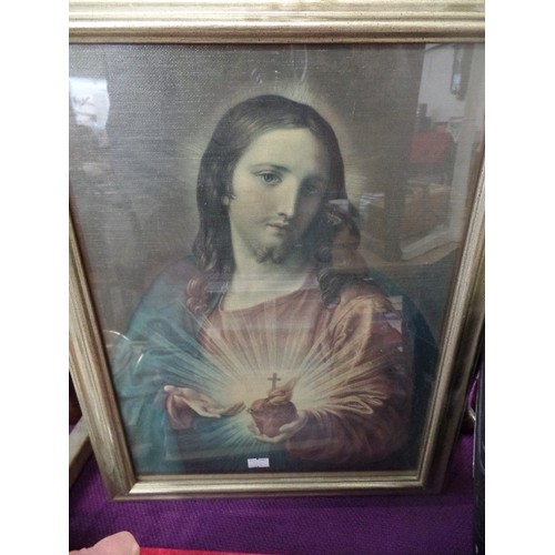 203 - FRAMED PRINT OF JESUS CHRIST.