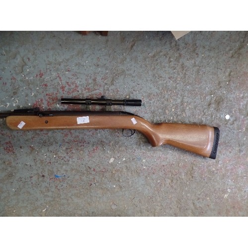 303 - .22 BSA AIR RIFLE, SPORTER AIR, WITH TELESCOPIC SIGHTS.