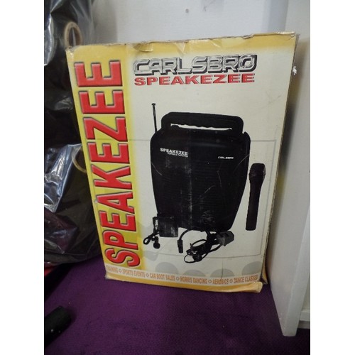 94 - CARLSBRO SPEAKEZEE PORTABLE PA SYSTEM. IN ORIGINAL BOX.