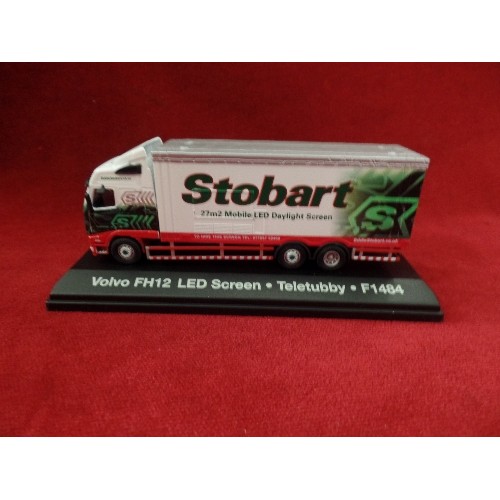 125 - 4 X EDDIE STOBART COLLECTABLE VEHICLES, ORIGINAL BOXES AND CERTS OF AUTH. INC SCANIA HIGHLINE HORSEB... 