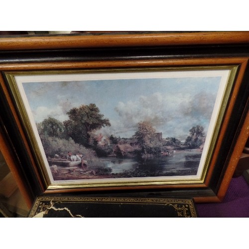 196 - 2 FRAMEDJOHN CONSTABLE PRINTS. THE CORNFIELD, AND THE WHITE HORSE.