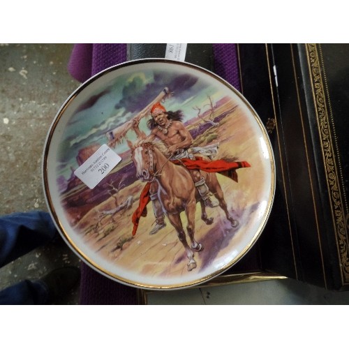 200 - CHEROKEE/NORTH AMERICAN RED INDIAN INTEREST. INC 2 LIMITED EDITION PLATES PAINTED BY SEBASTIA BODA, ... 