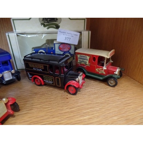 377 - COLLECTION OF LLEDO DIE-CAST BRANDED TRUCKS. INC WALKERS CRISPS, PEPSI-COLA ETC.