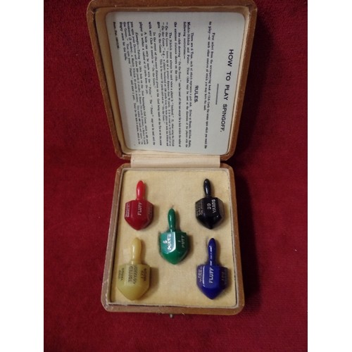 3 - 1920'S/30'S SPINGOFF GOLD DICE GAME IN ORIGINAL BOX AND ALL PIECES