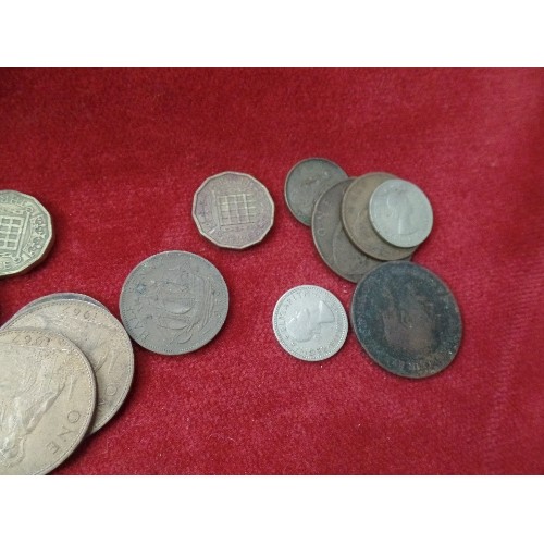 6 - 1889 QUEEN VICTORIA SILVER JUBILEE HEAD ONE CROWN COIN (EF) AND TIN OF COINS INCLUDING VICTORIAN